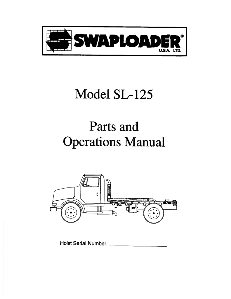 Thumbnail SL 125 Parts and Operations Manual