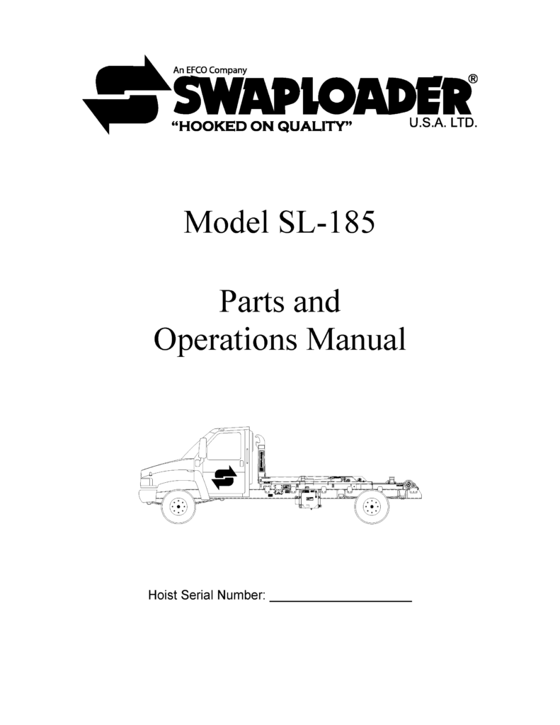 Thumbnail SL 185 Parts and Operations Manual