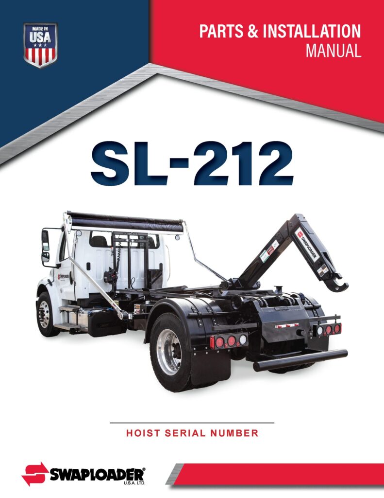 Thumbnail SL 212 PARTS AND INSTALLATION MANUAL Cover