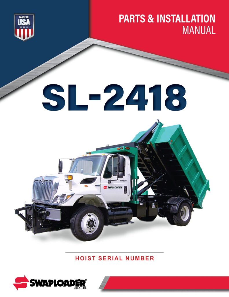Thumbnail SL 2418 PARTS AND INSTALLATION MANUAL Cover