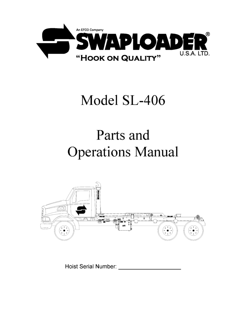 Thumbnail SL 406 Parts and Operations Manual