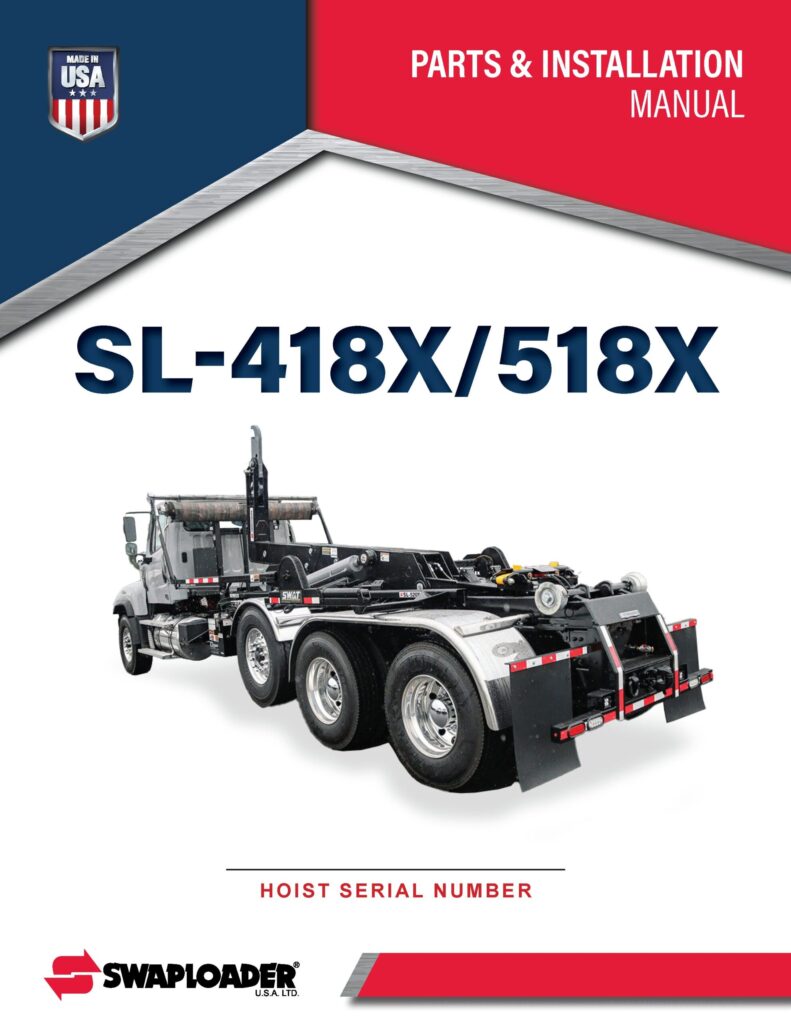 Thumbnail SL 418X SL 518X PARTS AND INSTALLATION MANUAL Cover