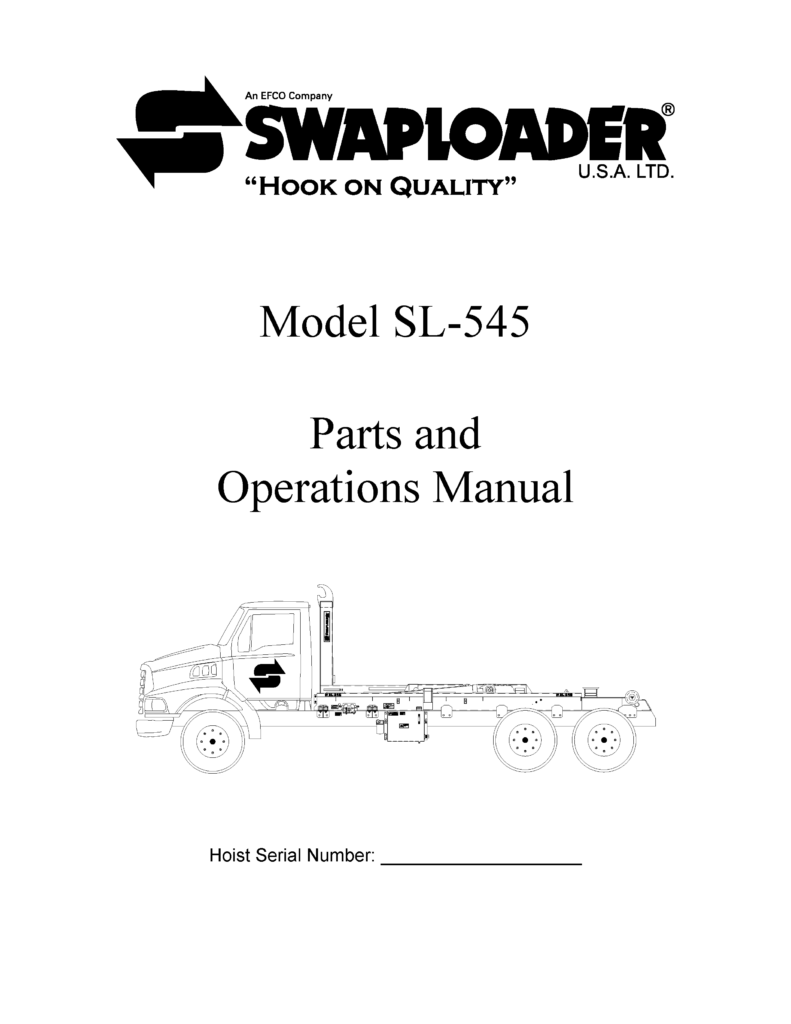 Thumbnail SL 545 Parts and Operations Manual