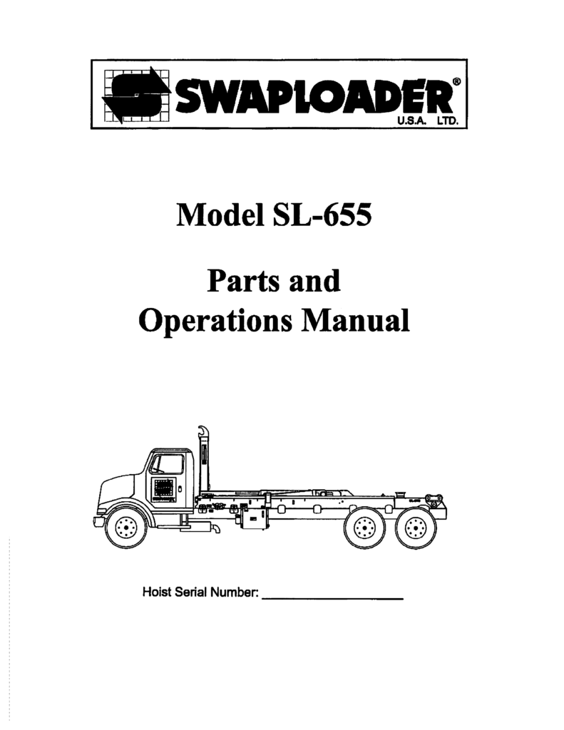 Thumbnail SL 655 Parts and Operations Manual